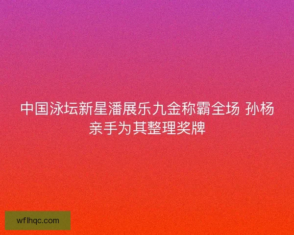 中国泳坛新星潘展乐九金称霸全场 孙杨亲手为其整理奖牌